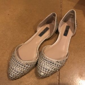 INC brand silver ballet flats size 8.5